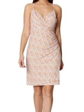 BCBGeneration Painted Pastel Floral Ruched Dress - NWT Size 4